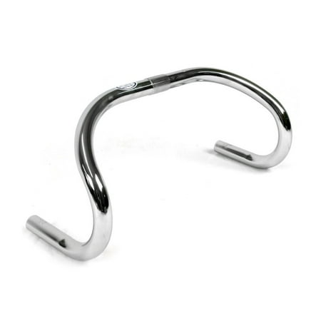 Nitto Track Handlebars - Nitto B123 Track Drop Handlebar 40cm Silver CrMo Steel Fixed Gear Bike