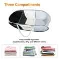 thumbnail image 3 of TSV 3-Section Foldable Laundry Hamper, Collapsible Laundry Baskets with Handles, Space-Saving Clothes Pop Up Hamper for Home, Travel, Dorm, 3 of 7