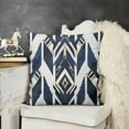 thumbnail image 2 of YINGXI  Pillow Covers Dark Blue Aztec Like Ikat Seamless Pattern,Throw Pillow Covers Decor for Couch Bedroom Living for Men Women 18x18in, 2 of 5