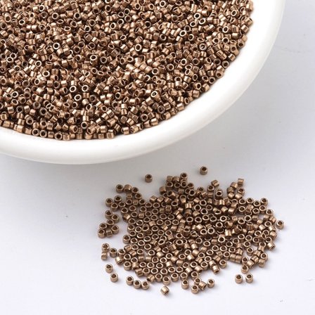 10 g MIYUKI Delica Beads Cylinder Japanese Seed Beads 11/0 (DB0040) Copper Plate 1.3x1.6mm Hole: 0.8mm 2000pcs/10g
