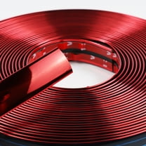 Automotive Chrome Trim Molding Body Side Universal Decorative Strip, Red 1" Width 18FT