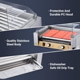 thumbnail image 2 of Roromall Hot Dog Roller with Bun Warmer, Dual Temp Control Hot Dog Machine, Stainless Steel Hot Dog Grill with PC Hood Shelf & Removable Oil Drip Tray, for Home and Commercial, 2 of 7