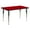 Red, variant on flash Furniture 30''W x 60''L Rectangular Red Thermal Laminate Activity Table - Standard Height Adjustable Legs