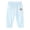 Blue C, variant on WRKEKC Boys and Girls Ribbed Knit Jogger Pants Elastic Waist Printed Casual Soft Trousers for Baby 6 Months-3 Years