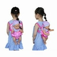 thumbnail image 5 of Amerteer Baby Doll Carrier Backpack Doll Accessories, Sweet Handmade Backpack Front and Back Sling with Straps - Fits 15 To 18 Inch Dolls, 5 of 7