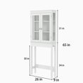 thumbnail image 6 of Over The Toilet Storage, Bathroom Cabinet Organizer Shelf Space Saver with Adjustable Rack, Wooden Finish -  4 Types, 6 of 10