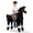 Type A, Ride on Horse(Black), variant on Akaber Ride on Horse for Big Kids, Horse Ride on Toy for 7 Years Old to Adult, (41.33'' Height) Riding Horse Rider Mechanical Walking Action, No Battery or Electricity, Max Load 187LBS