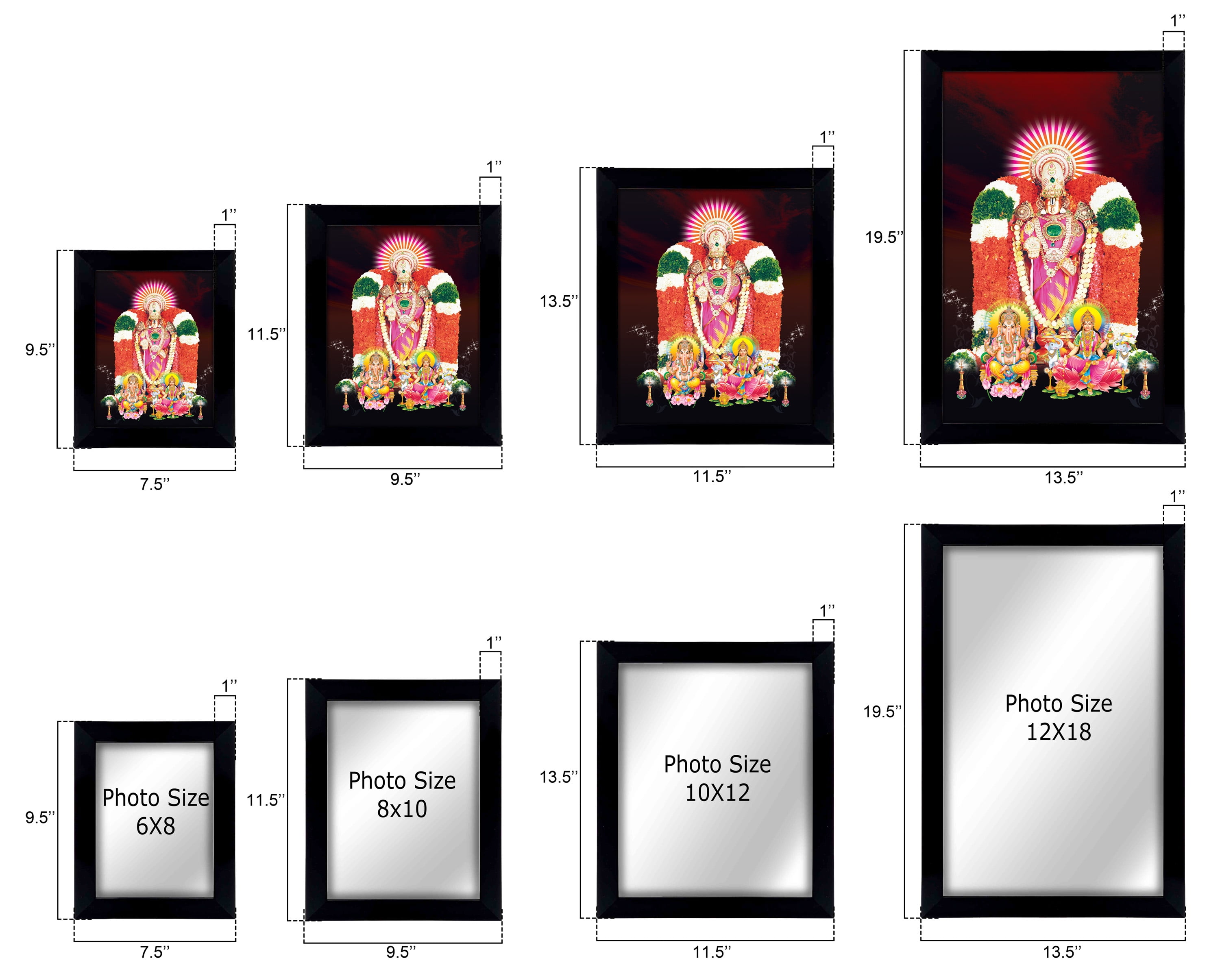 Buy IBA Indianbeautifulart Lord Ventkteshwara With Goddess Lakshmi Poster With Frame Hindu God
