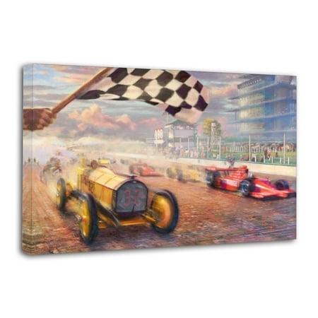 A Century of Racing The 100th Anniversary Indianapolis 500 Mile Race Picture Print Canvas Poster Wall Paint Art Posters Decor Modern Home Artworks Gift 24x36inch(60x90cm)