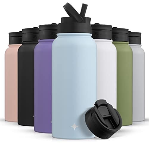 ?JoyJolt botella de agua triple aislada con tapa de paja Y JoyJolt JoyJolt