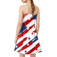 thumbnail image 4 of Women's Casual Bandeau Dress with 4th of July Print, Sleeveless Summer Tank Dress with Ruffle Hem, Stylish Outfit for Festive Occasions,White L, 4 of 4