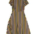 thumbnail image 2 of bar III Womens Striped Wrap Dress, Yellow, Medium, 2 of 2