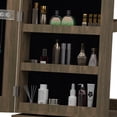 thumbnail image 6 of Jewelry Cabinet, Rotating Jewelry Armoire, Full Length Mirror with 360° Swivel Base, Lockable Storage, Necklace Hooks, Ring Slots, Bracelet Rod, Antique Brown for Bedroom Walk In Closet, 6 of 11