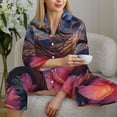 thumbnail image 6 of Daiia Realistic Flower Turtle for Women's Long-Sleeved Pajama Set – Soft & Comfortable Sleepwear Button-Up Pajamas Cozy Lounge Wear-Medium, 6 of 7
