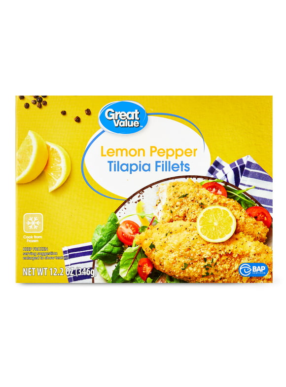 Great Value Lemon Pepper Tilapia 12.2 Oz