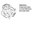 thumbnail image 3 of Válvula de retención para piscina FibroPool de 1,5 pulgadas CPVC 5 PSI con resorte, 3 of 7