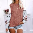 thumbnail image 2 of Blusa de manga larga a la moda para mujer, blusas con mangas con cuello redondo, camisa con estampado de gasa Fridja hj2000, 2 of 9