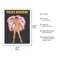 thumbnail image 2 of Folies Bergère - Burlesque Dancer - Paris France - Vintage Cabaret Poster by Alain Gourdon Aslan c.1970 - Fine Art Matte Paper Print (Unframed) 20x26in, 2 of 4