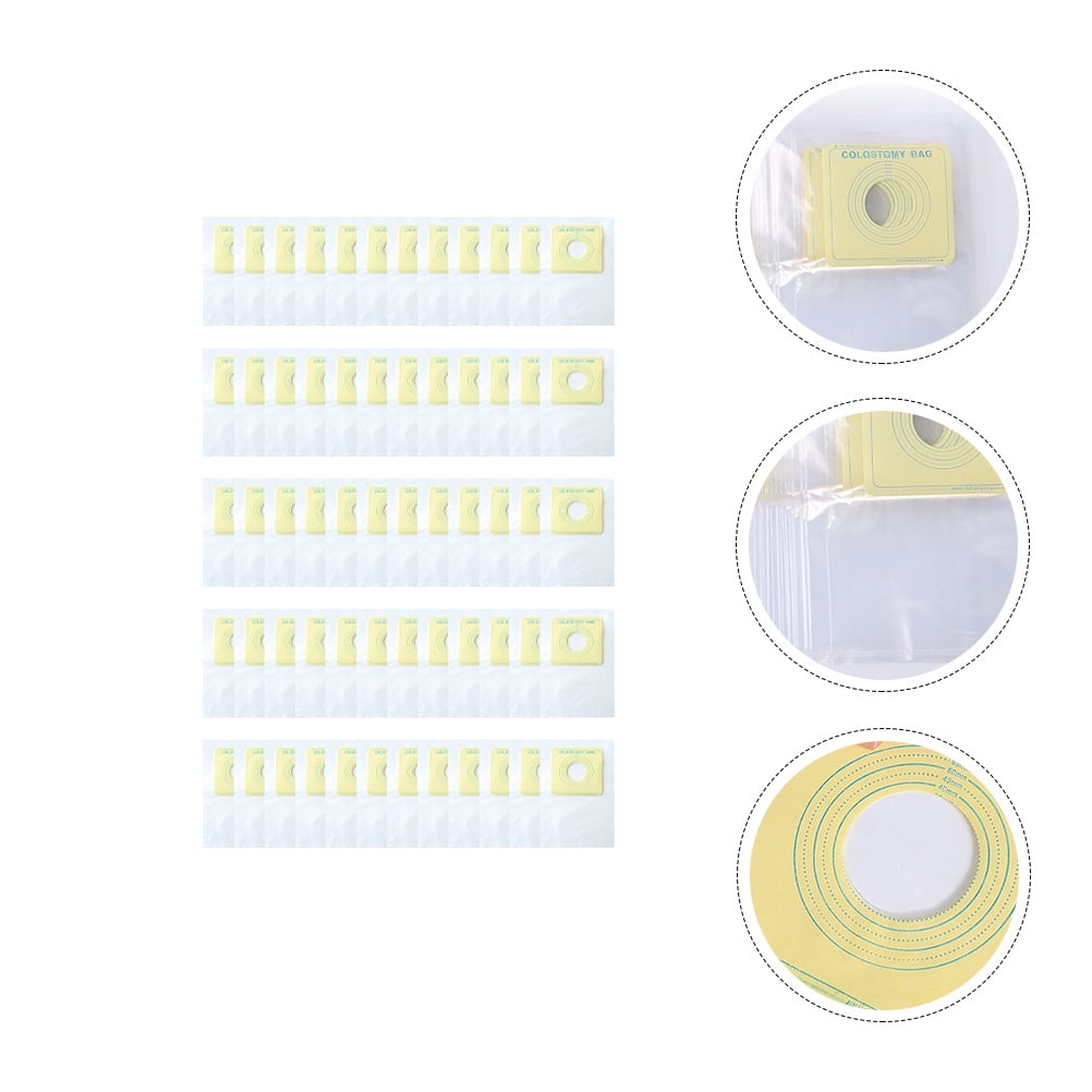 60pcs Disposable Ostomy Bags Transparent Drainable Colostomy Bags for Patients