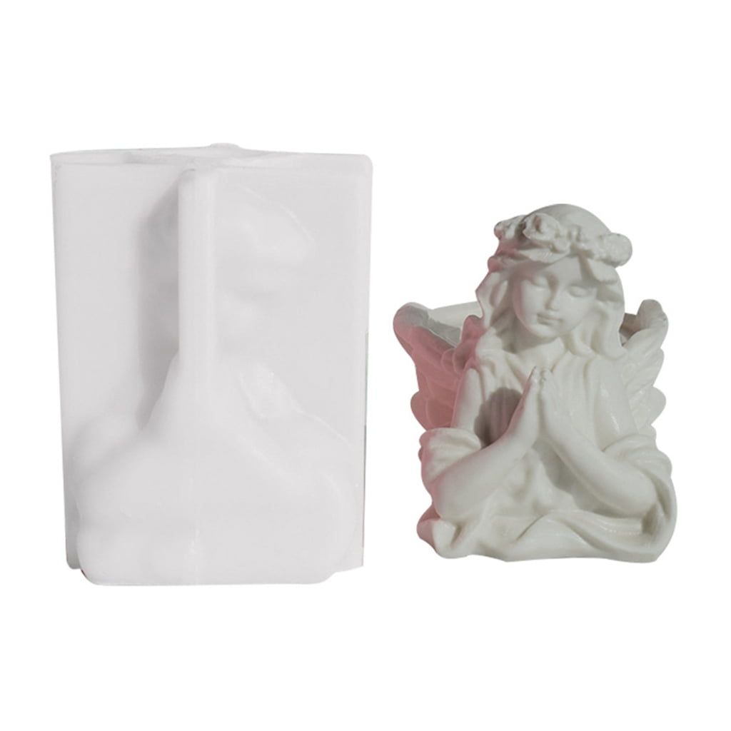 ZPAQI Praying Angel Vase Silicone Mold Candle Soap DIY Handicraft Supplies