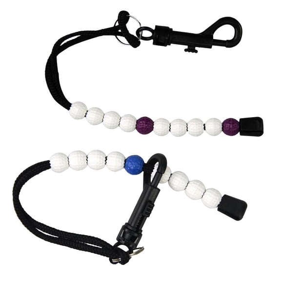 Paquete de 2 Cuentas de Puntuación para golf 12mm Púrpura + Azul Cola