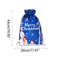 thumbnail image 1 of Drawstring Christmas Gift Bag Candy Party Santa Snowman Elk Wrapping Bag Plastic Bag, 1 of 2