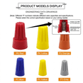 thumbnail image 5 of 220PCS Screw-On Wire Connectors Kit, Assorted Color-Coded Insulated Wire Caps with Internal Spring, Flame-Retardant Electrical Connectors for Home, Automotive, and DIY Wiring Projects, 5 of 6