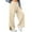 Beige #096, variant on Wide Leg Sweatpants Women Trendy Side Slit Baggy Sweat Pants Boyfriend High Waisted Drawstring Sweatpants with Pockets White M