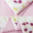 thumbnail image 6 of Smuge 3 Pcs Floral Bedding Comforter Set Purple Yellow Flower Queen/Full Size Bed in a Bag Fitted Pillowcases for Adult, 6 of 8