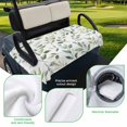 thumbnail image 5 of Golf Cart Seat Covers for 2 Seater,Spring Leaves Microfiber Cart Seat Towel Blanket,Sage Green Botanical Eucalyptus Vines Absorbent Breathable Non Slip Bench Seats Protector for Golf Course 51"x31", 5 of 9