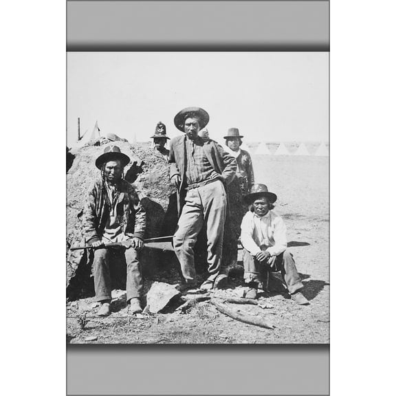 24"x36" Gallery Poster, Warm Spring scouts, Lava Beds, California, 1873