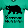 thumbnail image 4 of Inktastic Bozeman, Montana Black Bear Silhouette Women's V-Neck T-Shirt, 4 of 5
