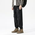 thumbnail image 7 of SOOMLON Mens Sweatpants Drawstring Casual Pants Pocket Overalls Pants Black XXL, 7 of 7