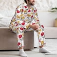 thumbnail image 7 of Goofa Tulips Flowers for 2-piece Loungewear Set Men’s Sleepwear Set Soft PJs Cozy loungewear Comfy Sleep Set Winter Pajamas-Small, 7 of 7