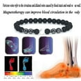 thumbnail image 4 of Frosted Black Bead Magnetic Anklet European and American Retro Snowflake Stone Color Stone Magnetic Anklet Decoration, 4 of 6