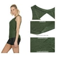 thumbnail image 3 of icyzone Yoga Tops Activewear Workout Clothes Open Back Fitness Racerback Tank Tops for Women, 3 of 6