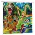 thumbnail image 2 of Cortina de ducha de Scooby Doo, cortina de baño de tela impermeable con dibujos animados, con ganchos gratuitos, decoración del hogar, accesorios de baño, regalos para niños y niñas, 72 x 72 pulgadas, 2 of 8