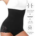 thumbnail image 2 of High Waist Lace Seamless Body Shaper Briefs Tummy Control Panty Shapewear for Women, 2 of 4