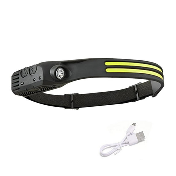 Escalada COB LED Sensor Faro Linterna USB Camping al aire libre Fuerte (A Blanco)