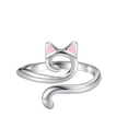thumbnail image 1 of Product Category Rings | Cat Ears Crochet Ring for Beginners | Adjustable Size Craft Tool Piink Sliver Ring Kit, 1 of 8