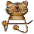thumbnail image 2 of Cat Toilet Paper Holder Iron Bathroom Wall Paper Roll Holder, 2 of 5