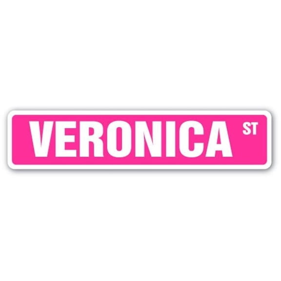 1.5 x 7 in. Childrens Name Room Street Decal - Veronica