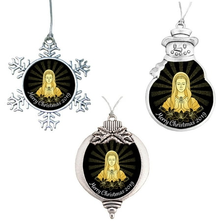 Merry Christmas Religious Mary Holy Mother Virgin Mary Religious Merry Christmas 2019 Ornament Gift ()