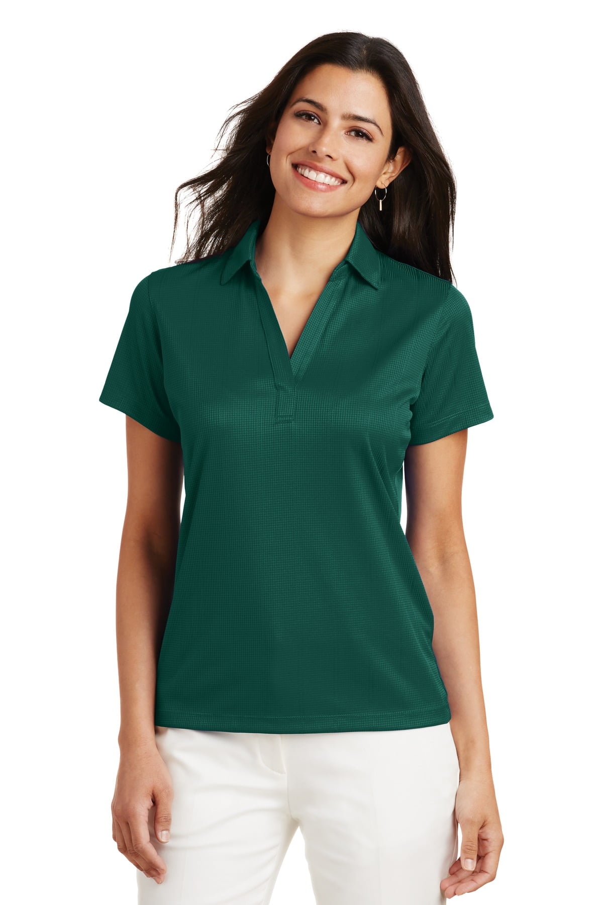 port authority performance fine jacquard polo