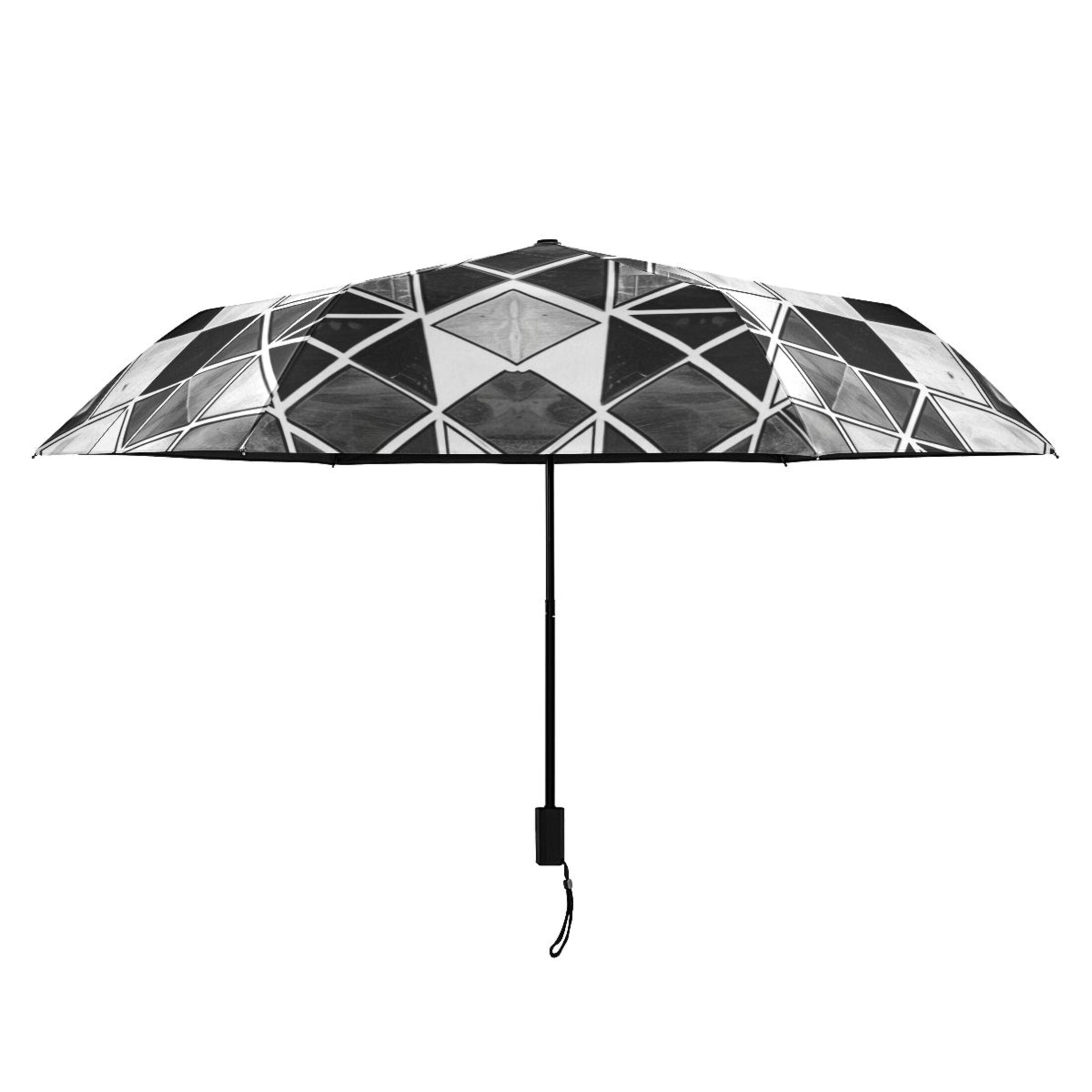 ALAZA Checkered Grid Plaid Pattern UPF 50+ Compact Folding Umbrella for Rain Travel Umbrella Packable