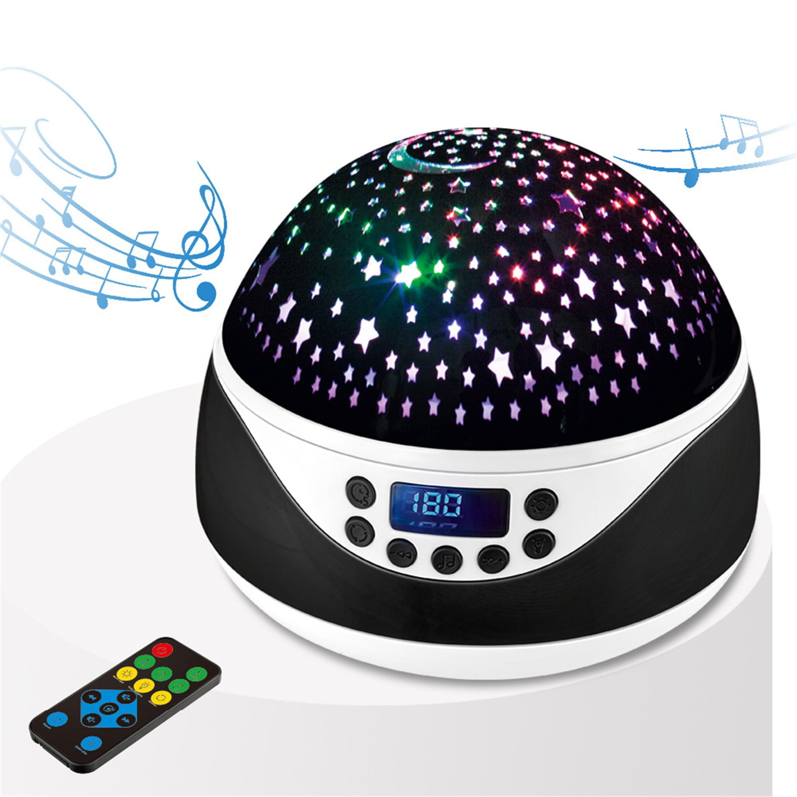 BJBSJSZ Star Light Projector - Night Light with Music & Timer, Sound Machine for Baby Sleeping, Birthday Gifts for Girls Boys 1-6-12, Remote Control Projection Lamp Colour Starry Sky