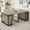 Ancient White, variant on Modern Wood Dining Table, Space-Saving Dining Table for Kitchen/Dining Room/Living Room, Seats 2-10 People, Oak