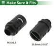 thumbnail image 4 of M16x1.5 Cable Glands 15.8mm / 0.62" Bellows Quick Connector Straight PA6 Nylon Black 2 Pcs, 4 of 7