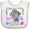 White and Pink, variant on Inktastic Sarasota Florida Cute Swimming Manatee Boys or Girls Baby Bib