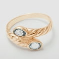 thumbnail image 4 of LBG British Made 9k Rose Gold Natural Aquamarine Womens Band Ring - 33 size options - 9.75 - 33 size options - Sizes 4 to 12 Available, 4 of 6